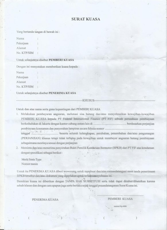 Pengalaman Ambil BPKB Motor di FIF Group